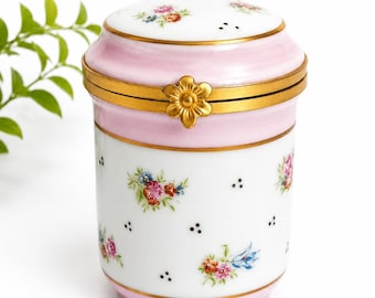 ヴィンテージ リモージュ フランス磁器 小物入れ ペイント メイン