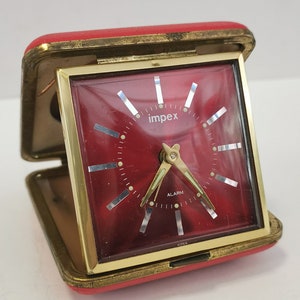 Vintage Travel Alarm Clock -Impex, 70s , Vintage Decor