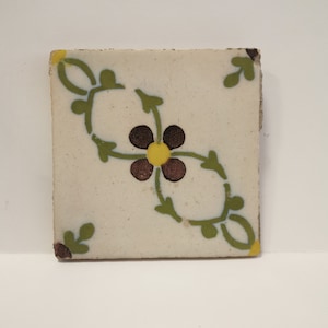 Vintage Handgemachte portugiesische Fliese, Handbemalt, Antik Dekor, Wohndekor