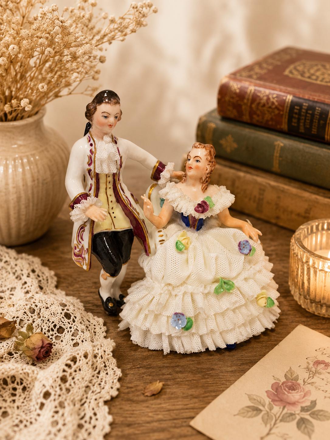 Irish dresden porcelain figurine - Etsy 日本