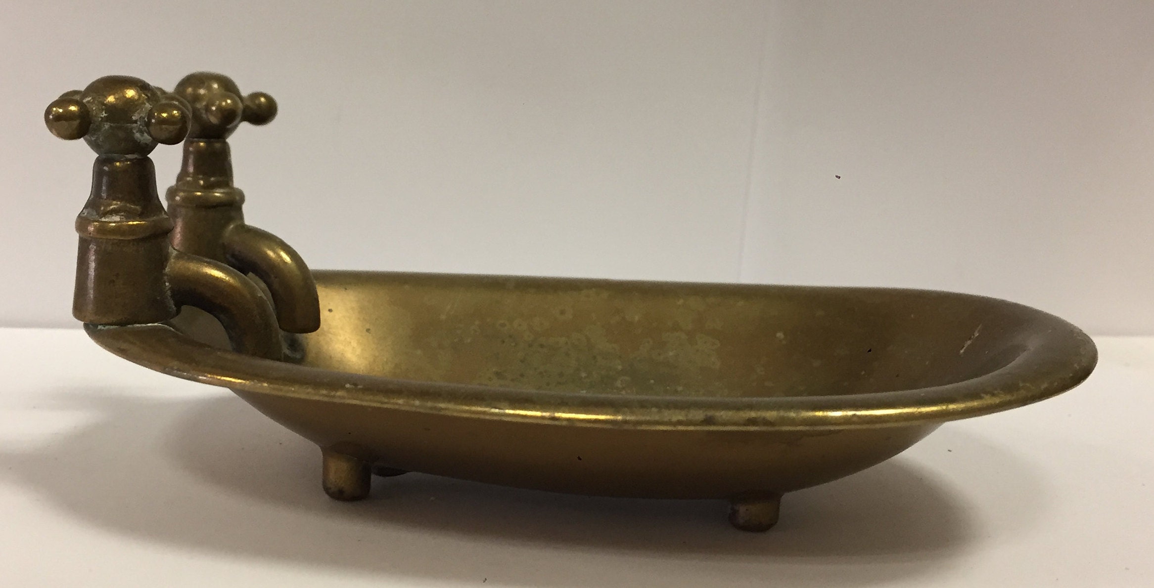 Vintage miniature brass bathtub 1960s Etsy