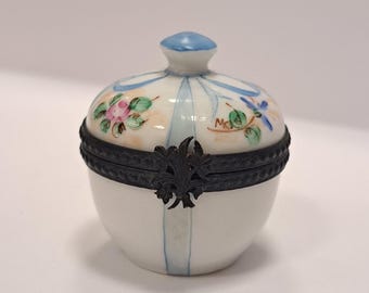 ヴィンテージ リモージュ 磁器 手描き 香水瓶 ボックス; リモージュ