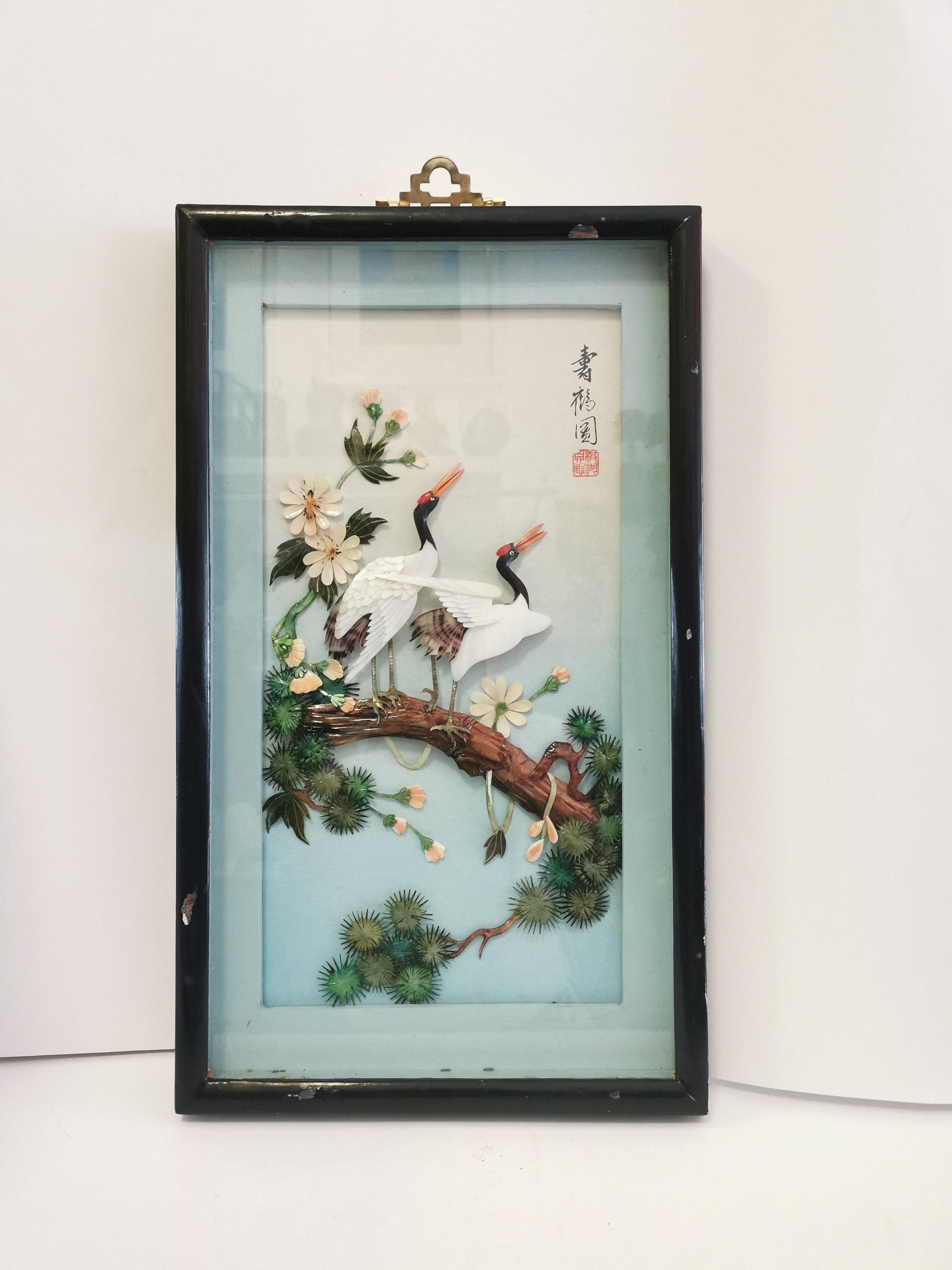 Vintage Japanese 3d Shell Art Shadow Boxe Etsy