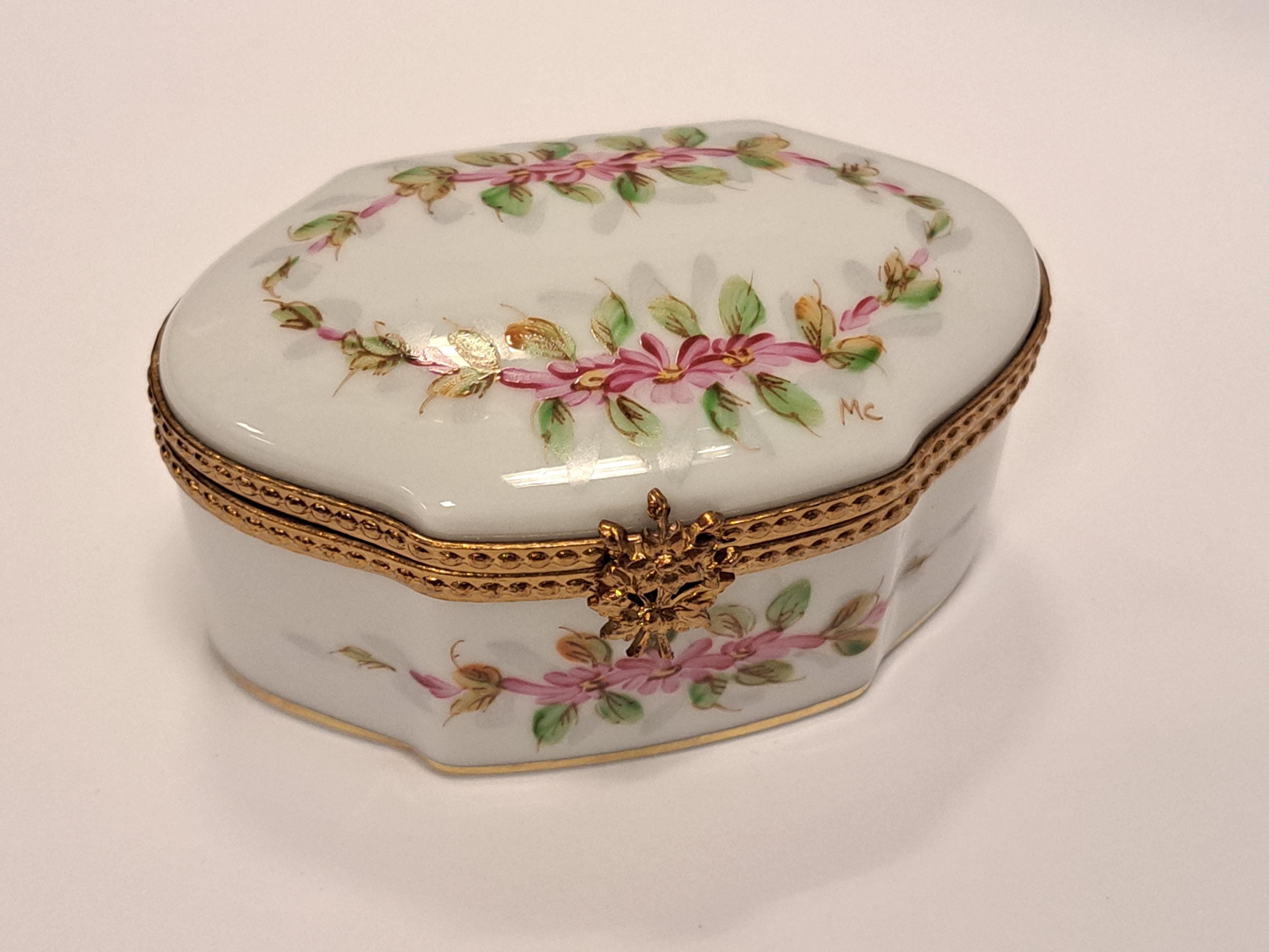 リモージュボックス　手描き　Limoges トリンケットボックス　野菜3種セット リモージュボックス 手描き Limoges トリンケットボックス 野菜3種セット