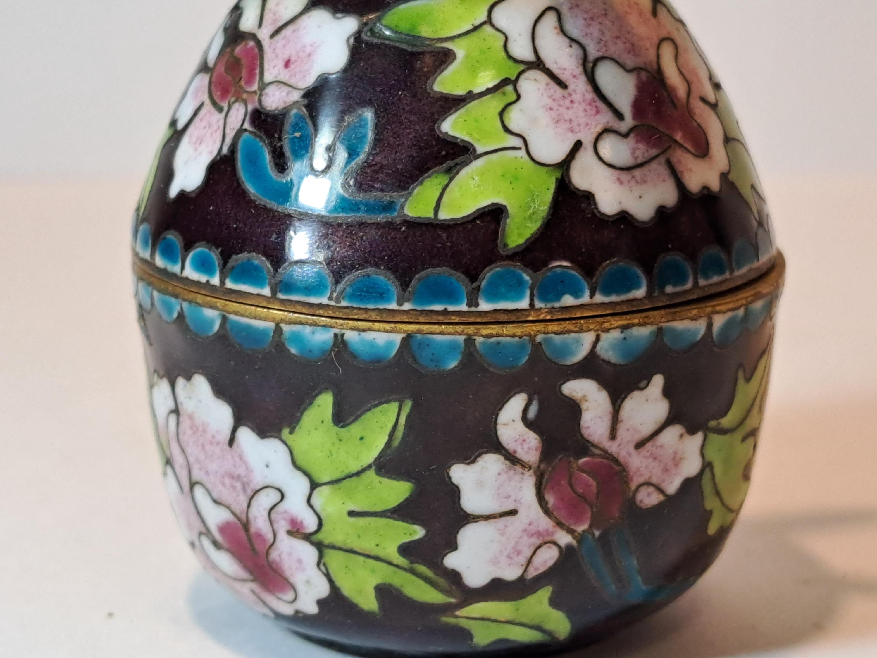 ヴィンテージ七宝小物入れ、ホーロー中国箱 - Etsy 日本