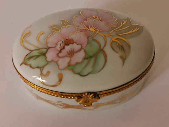 アンティーク小物入れ LIMOGES(リモージュ) フランス 陶器の