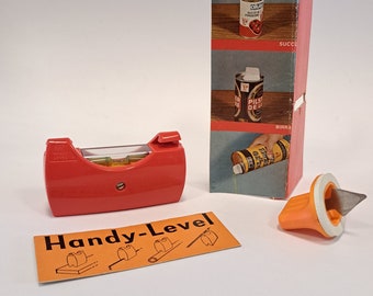 Vintage Tools, Spill lid with box punch and Handy-Level