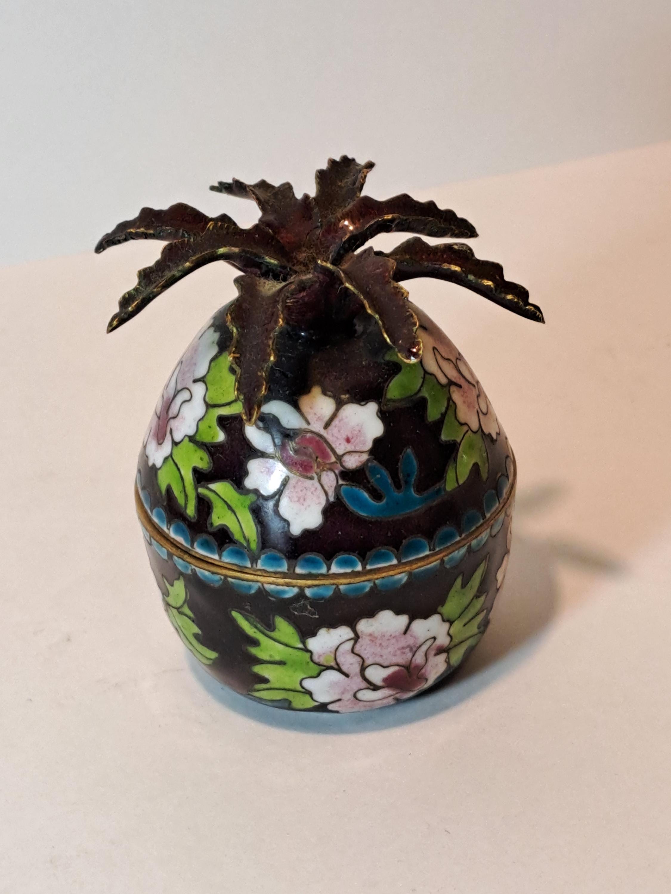 七宝焼 琺瑯 カボチャ型 小物入れ 中国 時代物 ヴィンテージ七宝小物入れ、ホーロー中国箱 - Etsy 日本