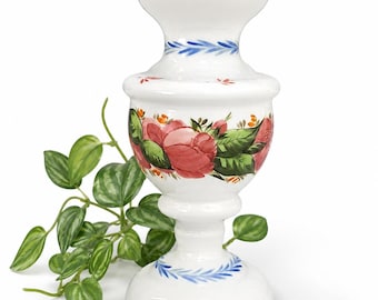 Antique Vase - Opaline Glass , hand painted , 19th Century