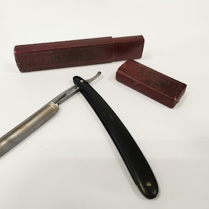 Vintage Schweden Friseur Rasiermesser, Antikes Friseur Dekor