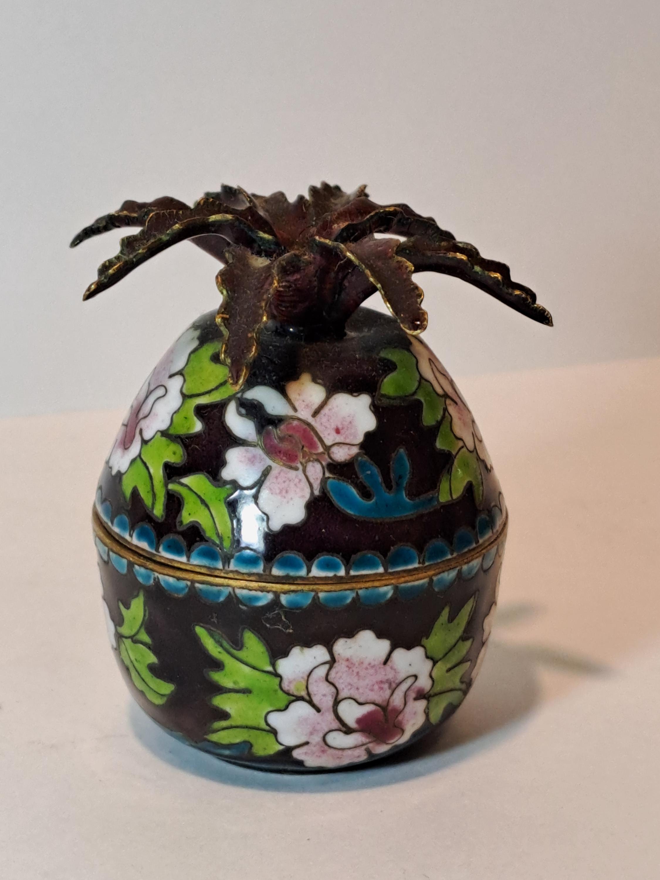 ヴィンテージ七宝焼きの小物入れ。 ヴィンテージ七宝小物入れ、ホーロー中国箱 - Etsy 日本