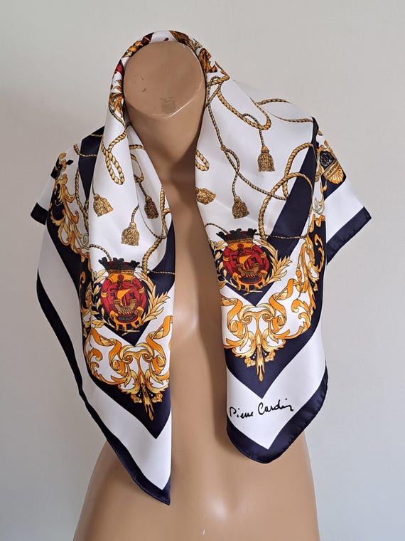 Vintage silk scarf Pierre Cardin
