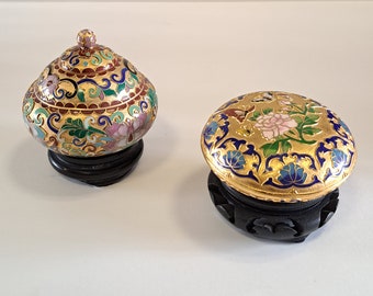 七宝焼きの箱 小物入れ 宝石箱 2個セット - Etsy 日本