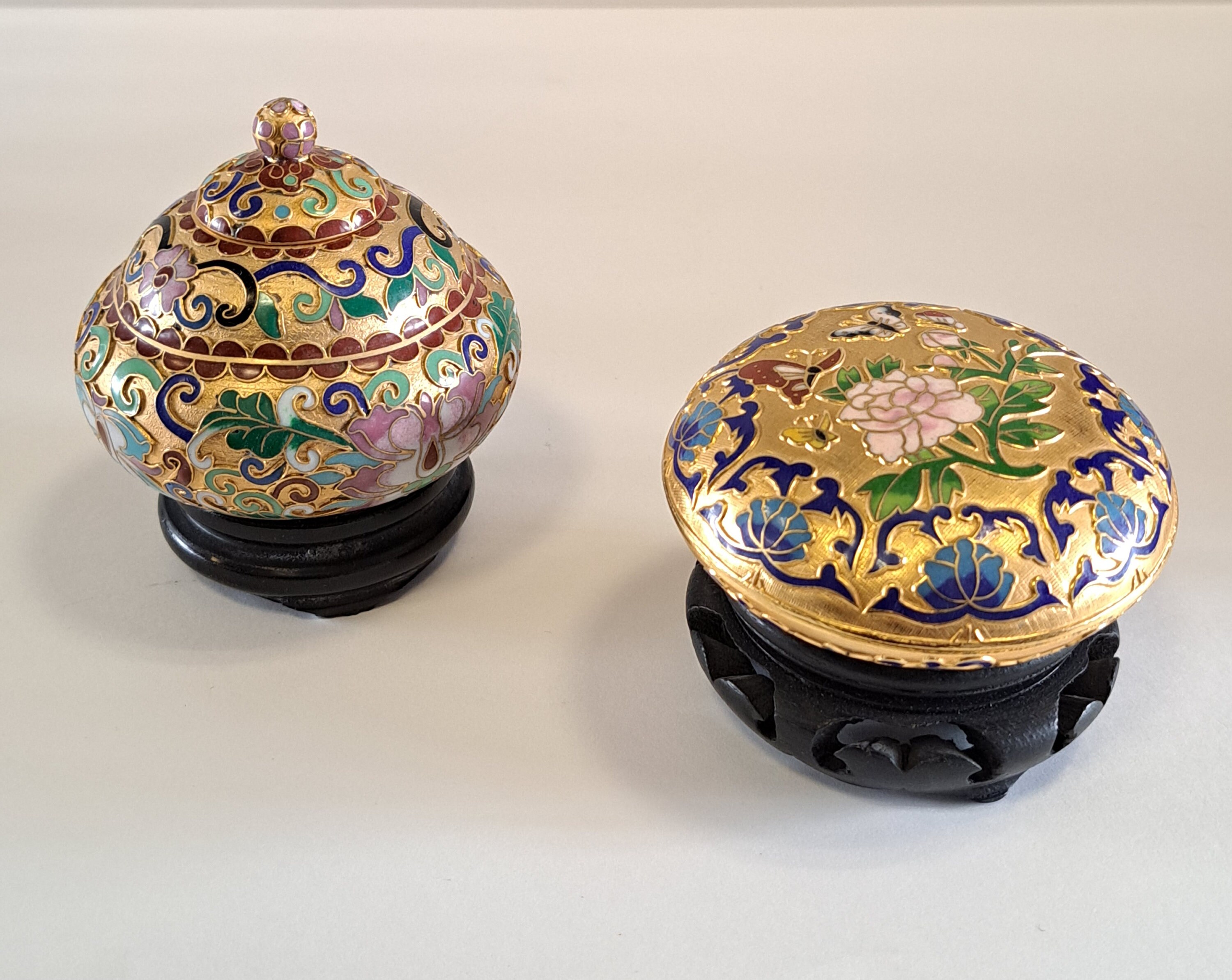 七宝焼きの箱 小物入れ 宝石箱 2個セット - Etsy 日本