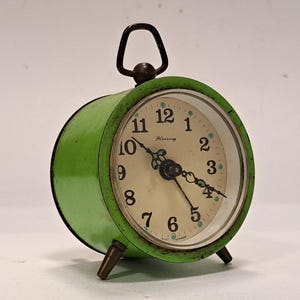 Vintage Table Clock  ,Antique Mechanical Wind-Up Table Desk Vintage