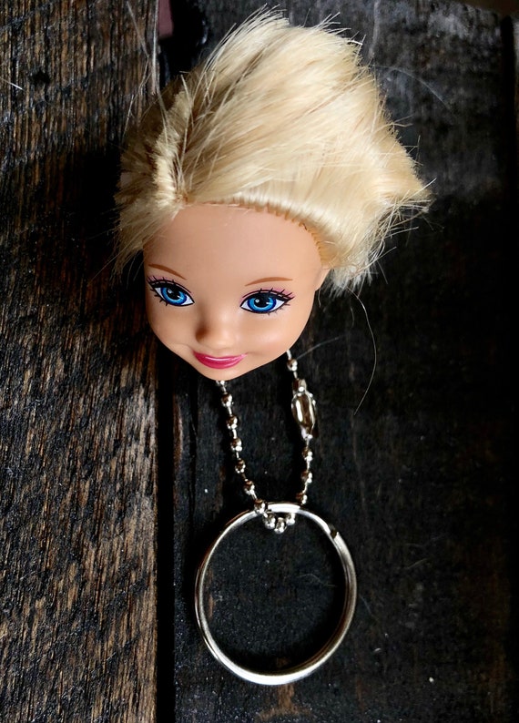 barbie head keychain
