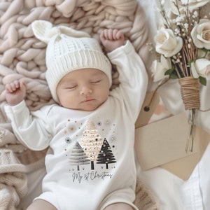 My First Christmas Outfit, Baby 1st Christmas, Newborn Gift, Babies 1st Christmas, Baby Boy, Baby Girl Bodysuit, Christmas Trees