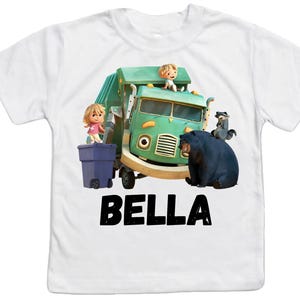 Garbage Truck Boy&#39;s Personalized Birthday Shirt with Name, Toddler Green Garbage Truck Boy T-Shirt, Take the Trash out Boy or Girl Truck