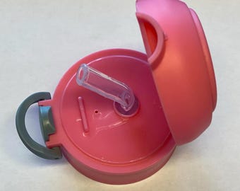 Replacement LID, All Colors, Straw and Base ONLY for 12 oz Kids Flip Top Water Bottle, Sublimation Sippy Cup Lid and Base