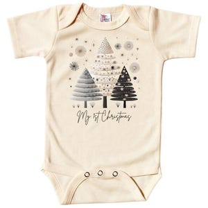 My First Christmas Outfit, Baby 1st Christmas, Newborn Gift, Babies 1st Christmas, Baby Boy, Baby Girl Bodysuit, Christmas Trees