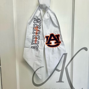 Embroidered Wreath Sash, Auburn Wreath Sash, Gameday Wreath Sash, Wedding Gift, House Warming Gift, Monogrammed