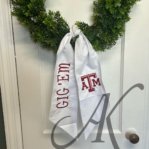 Wreath Sash, Texas A&M Wreath Sash, Gameday Wreath Sash