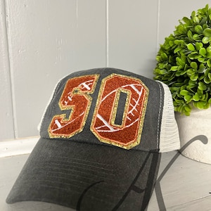 Chenille Football Number Patch Trucker Hat