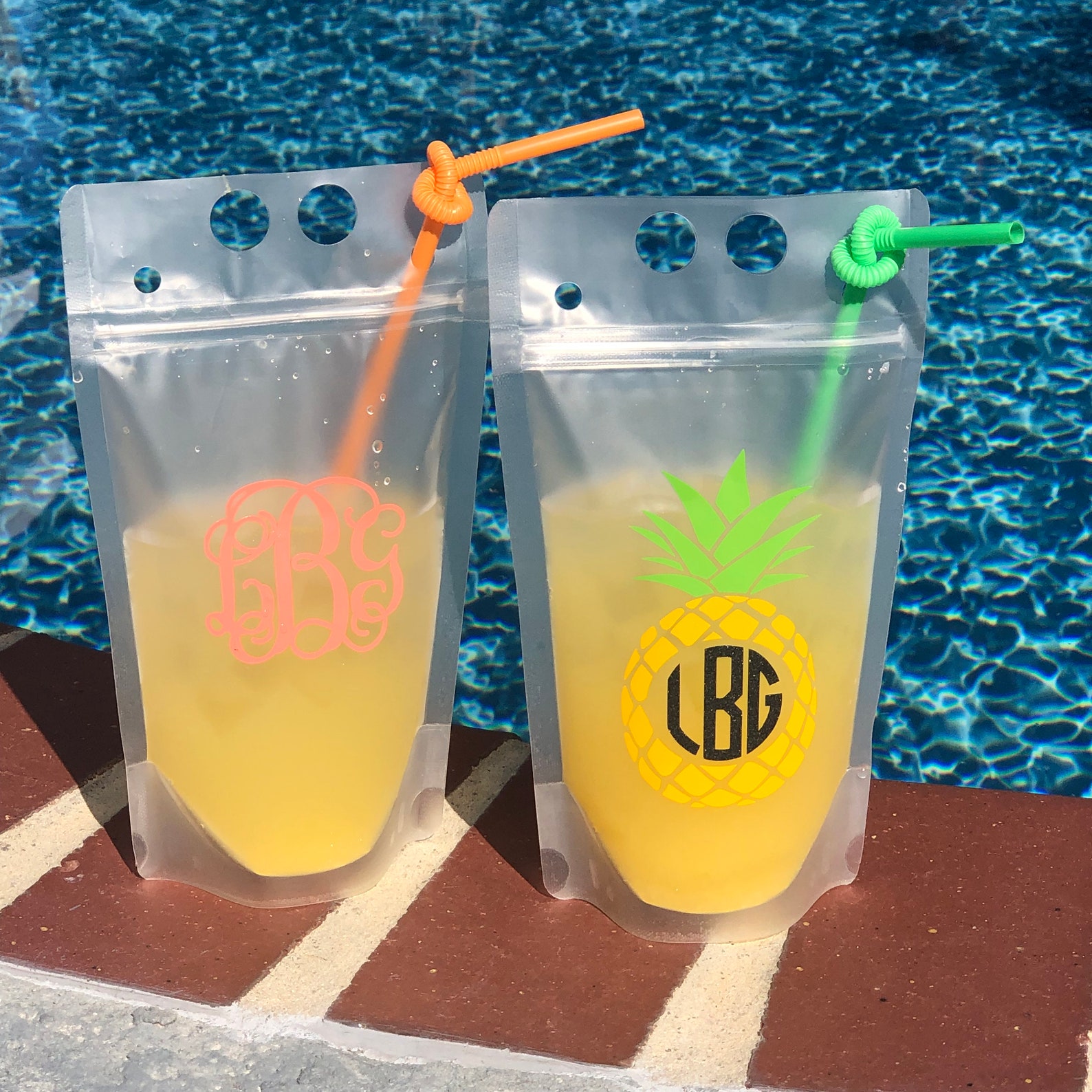 Personalized Reusable Drink Pouch Etsy