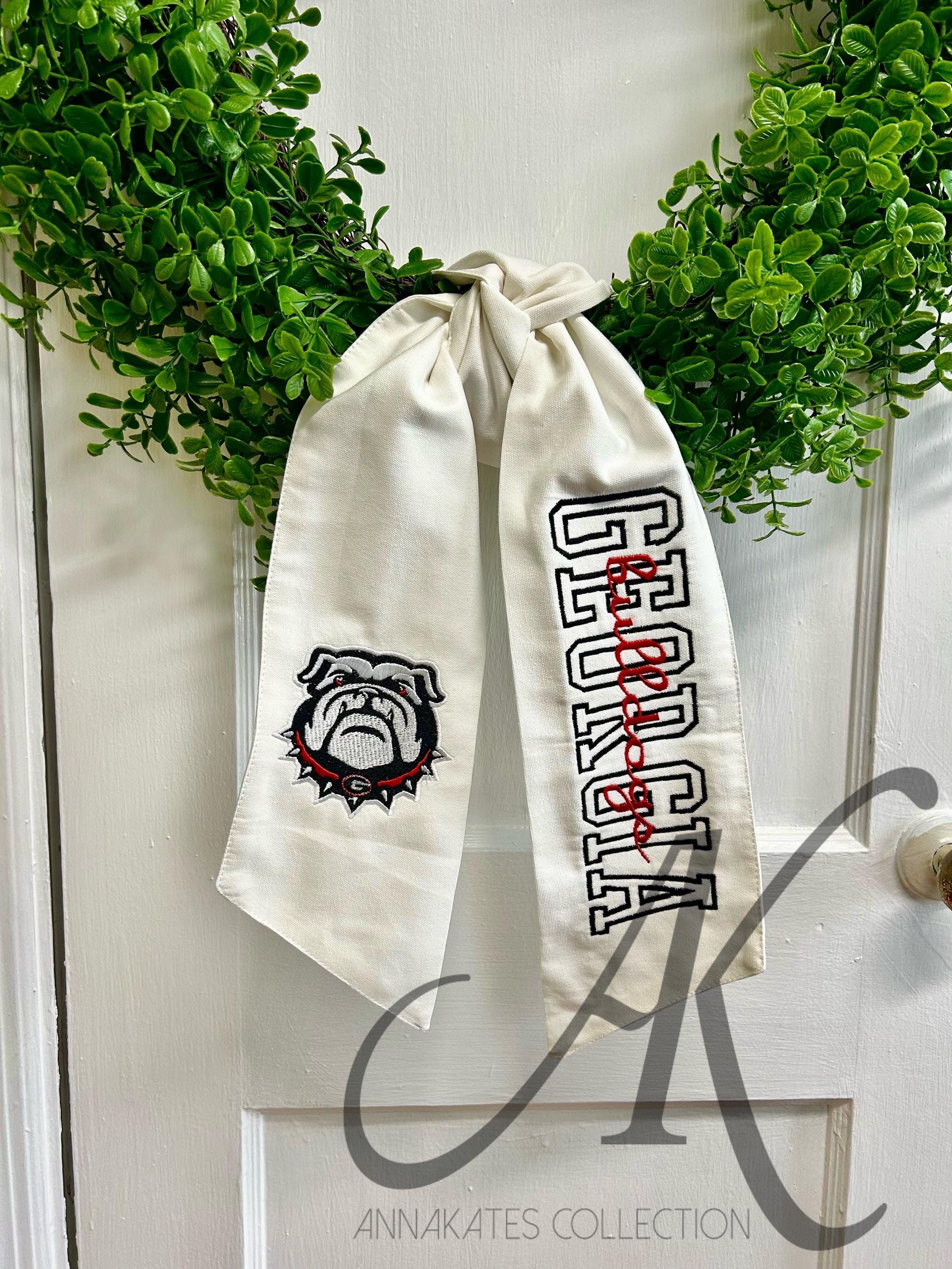 Wreath Sash, Georgia Bulldogs Wreath Sash, Gameday Wreath Sash
