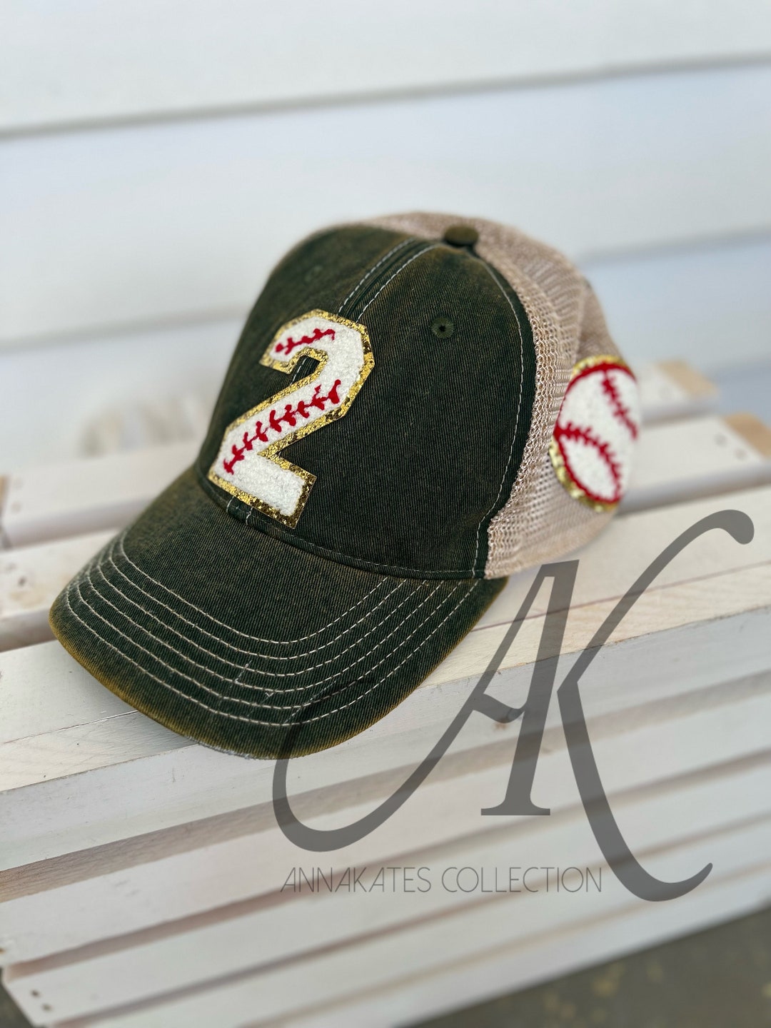 Custom Baseball Number Chenille Patch Trucker Hat - Etsy