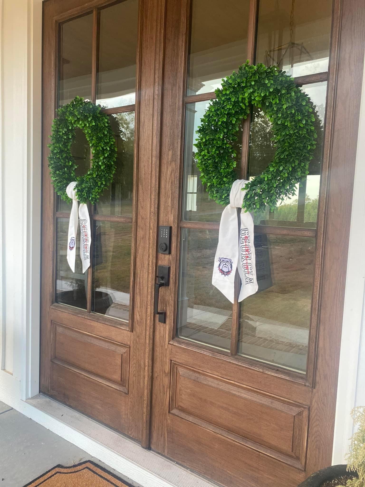 Wreath Sash, Georgia Bulldogs Wreath Sash, Gameday Wreath Sash