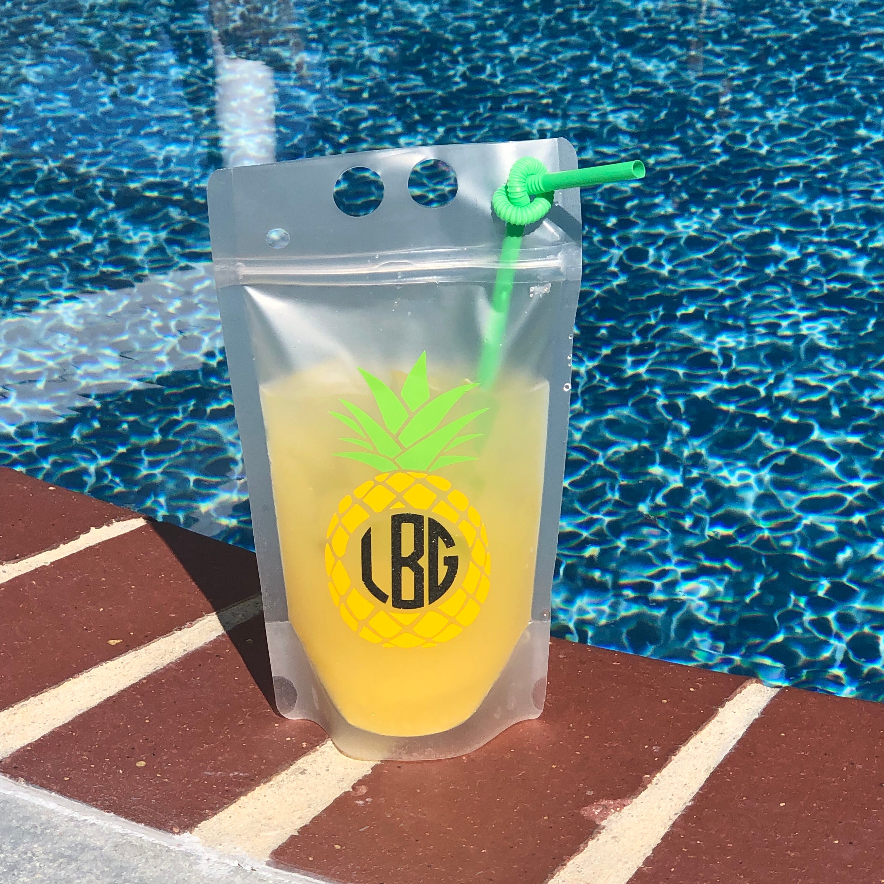 Personalized Reusable Drink Pouch Etsy