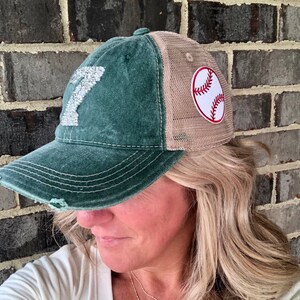 Baseball Mom Custom Number Trucker Hat, Gameday Trucker Hat
