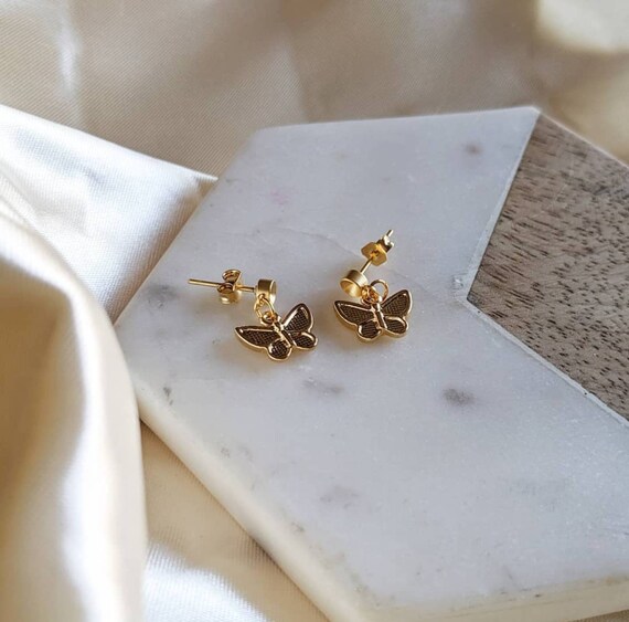 Gnzoe Fashion Jewelry 18K Gold Plated Stud Earrings Women Butterfly Opal Crystal Eco Friendly Gnzoe Fashion Jewelry 18K Gold Plated Stud Earrings Women Butterfly Opal Crystal Eco Friendly