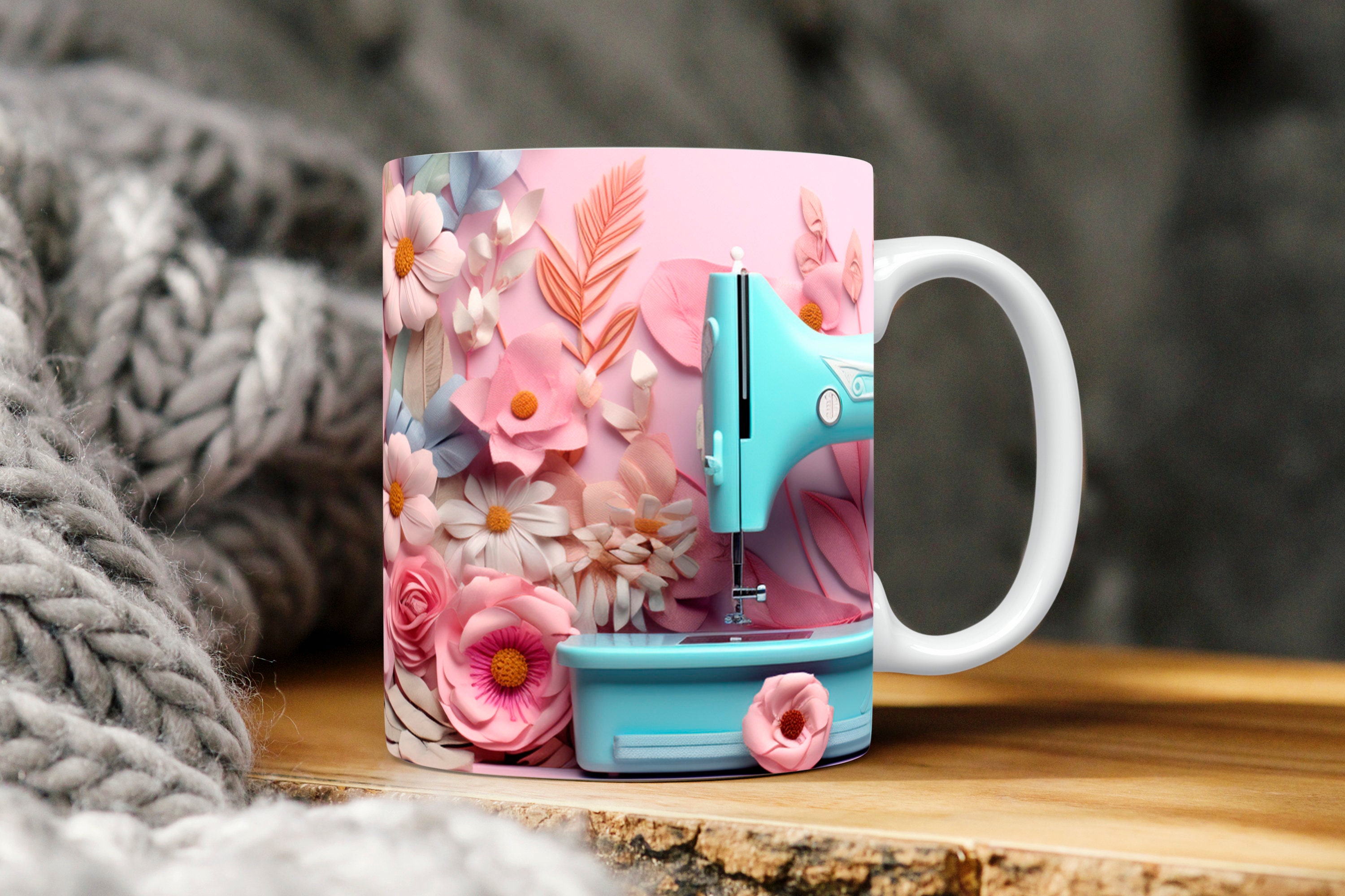  3D Sewing Mug, Funny Painted Sewing Machine Cup, Sewing Gifts  for Women, Quilting Gifts for Quilters, Creative Space Design Multi-Purpose  Mug, Sewing Themed Coffee Cup for People Who Like To Sew (