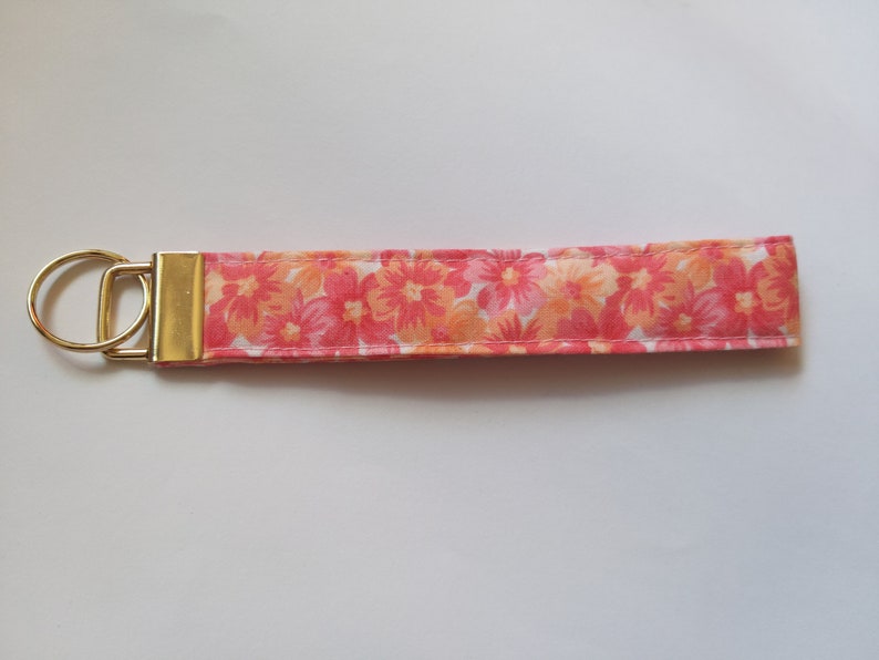 Japanese Print keyring, Wristlet, wristlet keyring, Key Ring, Key Fob, Keyring, Wrist Strap Key Holder, Gift for her, Lanyard, Key Ring afbeelding 3