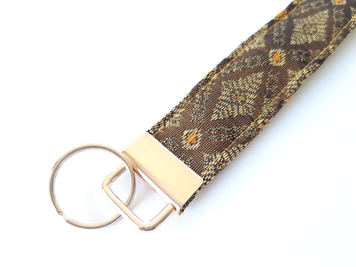 Thai Silk Keyring Wristlet Wristlet Keyring Key Ring Key - Etsy