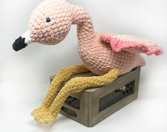 Flamingo Plushie Crochet Pattern, Amigurumi. Toy