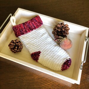 Velvet Stocking Crochet Pattern, Christmas Stocking Pattern, Bernat Velvet Crochet