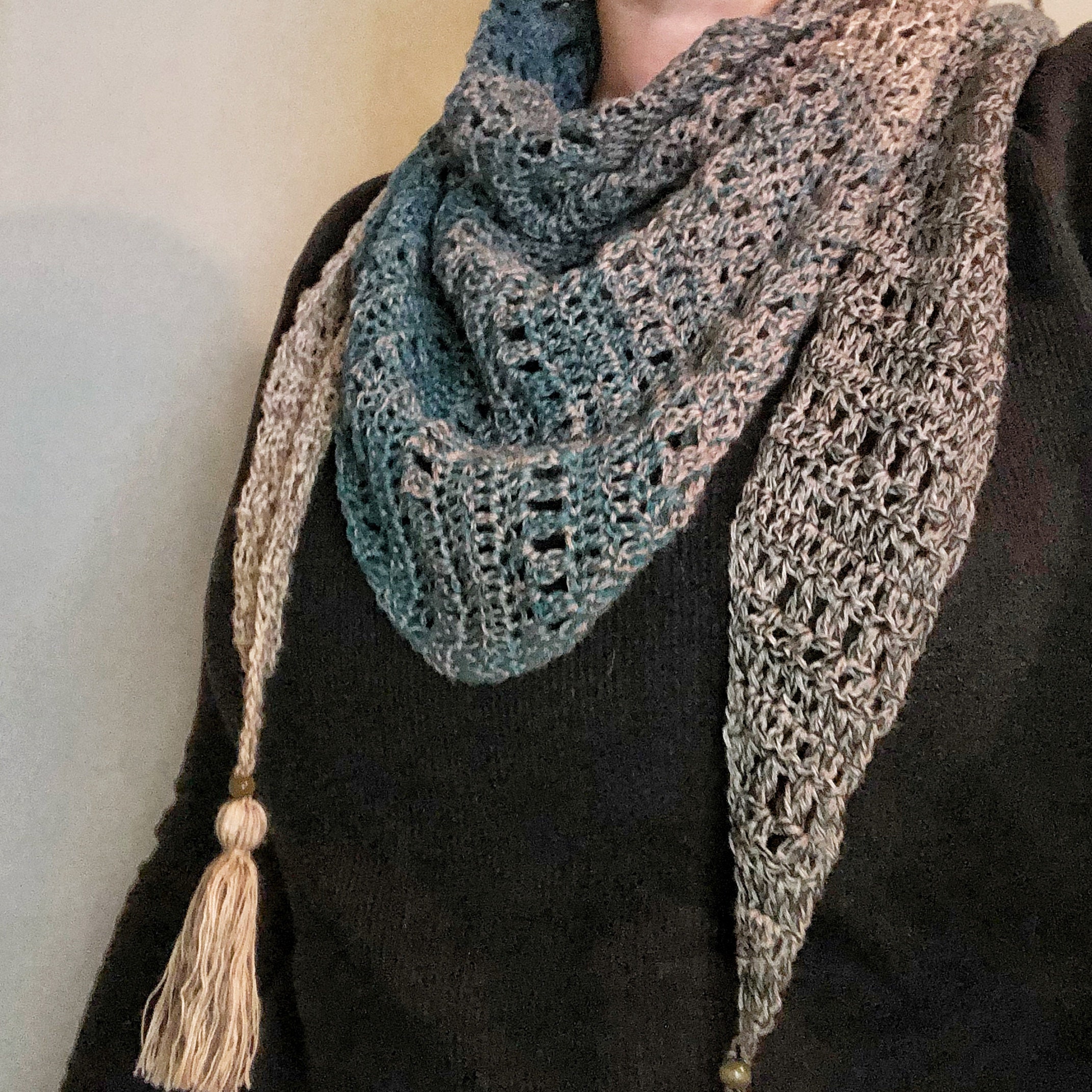 Zephyr Kerchief Scarf Crochet Pattern Triangle Scarf | Etsy