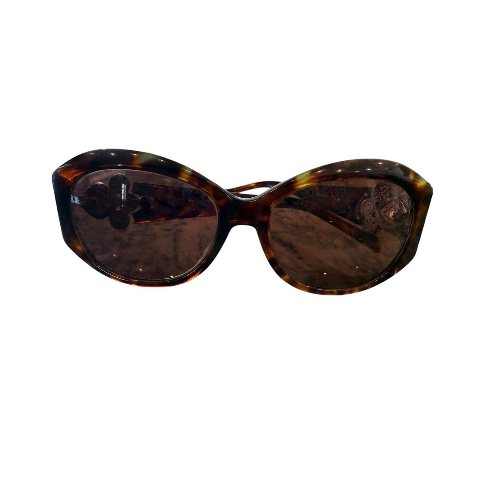 Brighton Black frame Sunglasses with Woven Brown Temples Brighton Eyewear Sunglasses main image 4