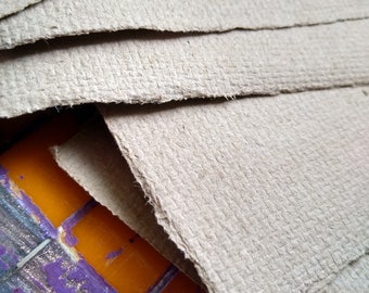 A4 Kraft Recycled Paper Sheets , 10 Handmade Sheets of 15 cm by 21 cm