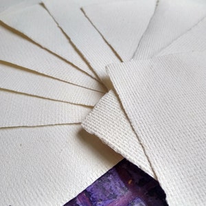 Fogli di carta riciclata A5 Vaniglia, 10 fogli da 21 cm per 15 cm Fogli di carta fatti a mano