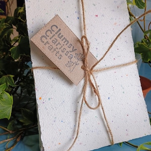 Fogli di carta riciclata color vaniglia screziata A5, carta coriandoli arcobaleno crema, 10 fogli fatti a mano da 15 cm per 21 cm