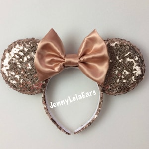 Rose Gold Sequin Minnie Mouse Ears, Sequin Ears, Mickey Mouse Ears, Sequin Mouse Ears - Disney Ears