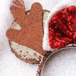 Rendier Minnie geïnspireerd muis oren, kerstmis minnie oren, kerstmis Disney Minnie muis oren, kerstmis Mickey ears
