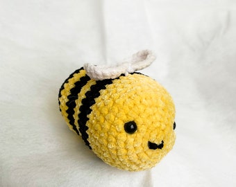 Handmade crochet bumblebee plushy toy