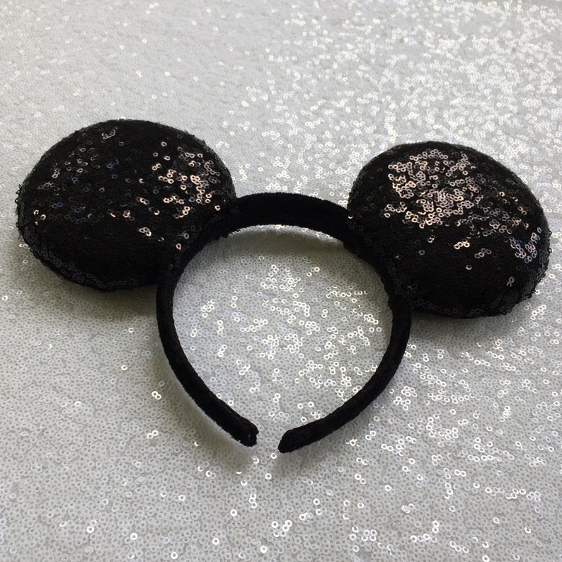Classic Mickey Mouse Ears sequin Classic Mickey Mouse Ears Etsy