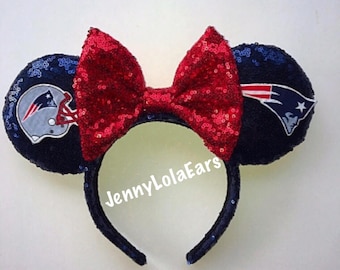 New England Patriots Disney Ears New England Patriots Disney Mickey Mouse Ears - Etsy main image 2