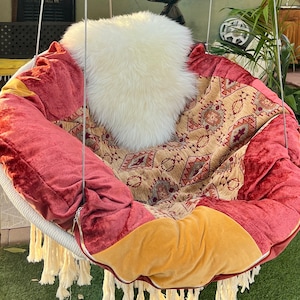 Velvet Patchwork Papasan Pillow Cover Etsy